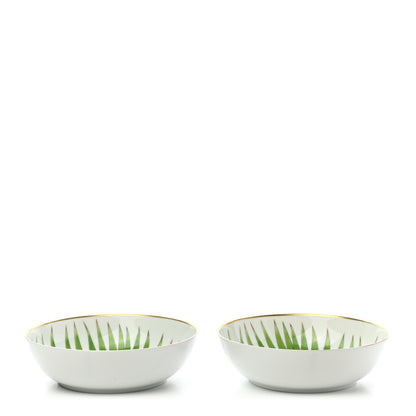 Hermes Porcelain Passifolia Cereal Bowl Set of 2 1 of 10
