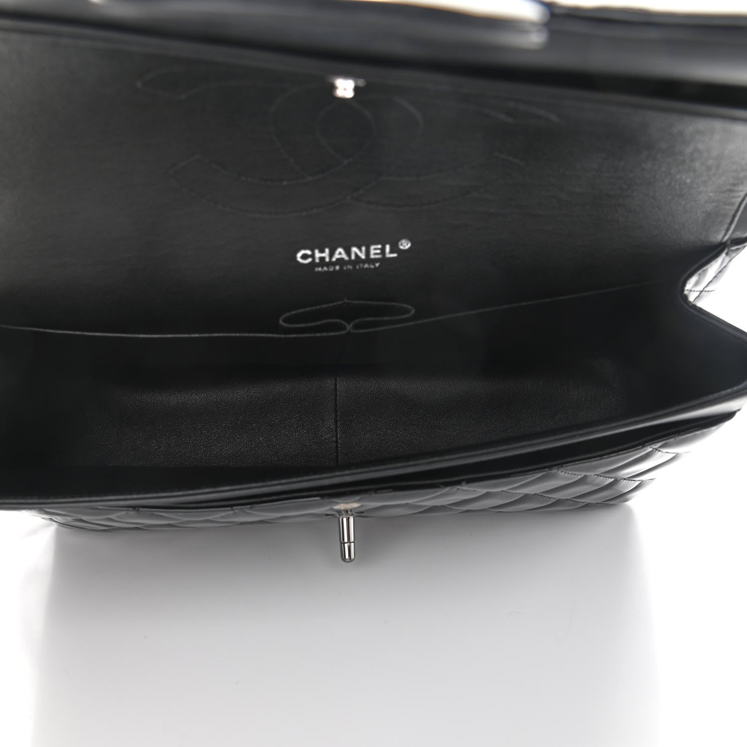 Chanel Patent Quilted Jumbo Double Flap Black 5 of 11