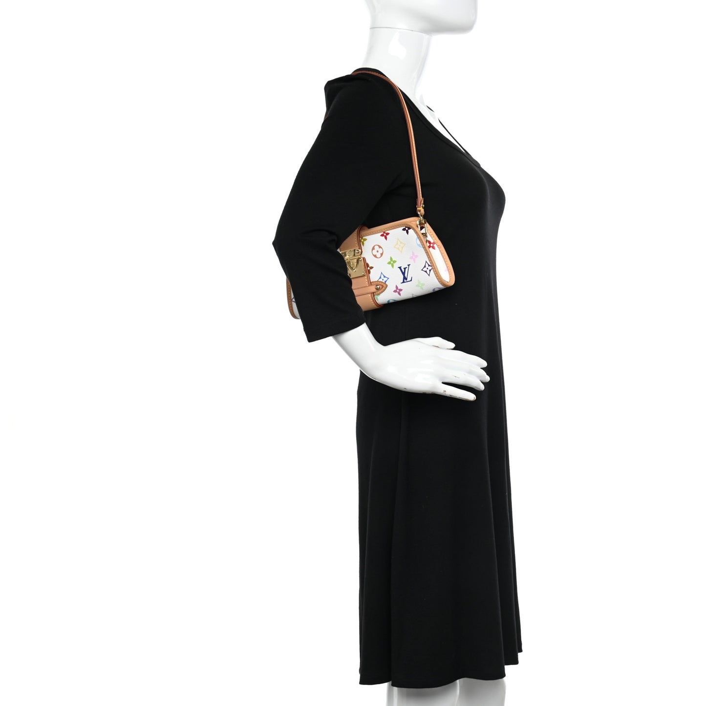 LOUIS VUITTON Monogram Multicolor Shirley White