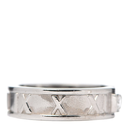 Tiffany 18K White Gold Diamond Atlas Ring 49 4.75 5 of 6