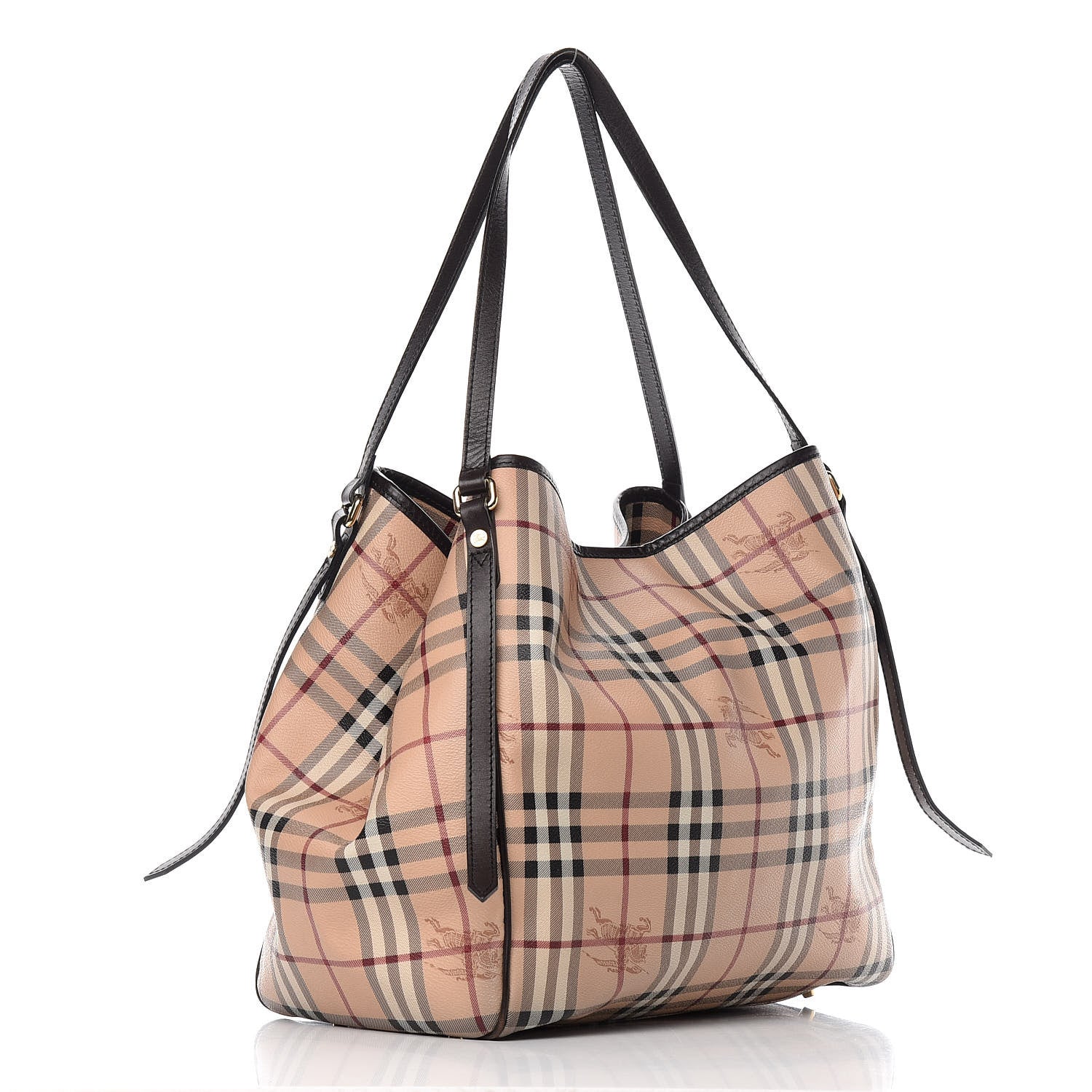 Burberry Haymarket Check Large Canterbury Tote Chocolate 3 of 10