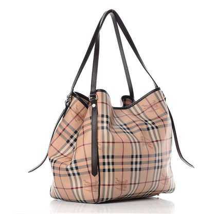 Burberry Haymarket Check Large Canterbury Tote Chocolate 3 of 10