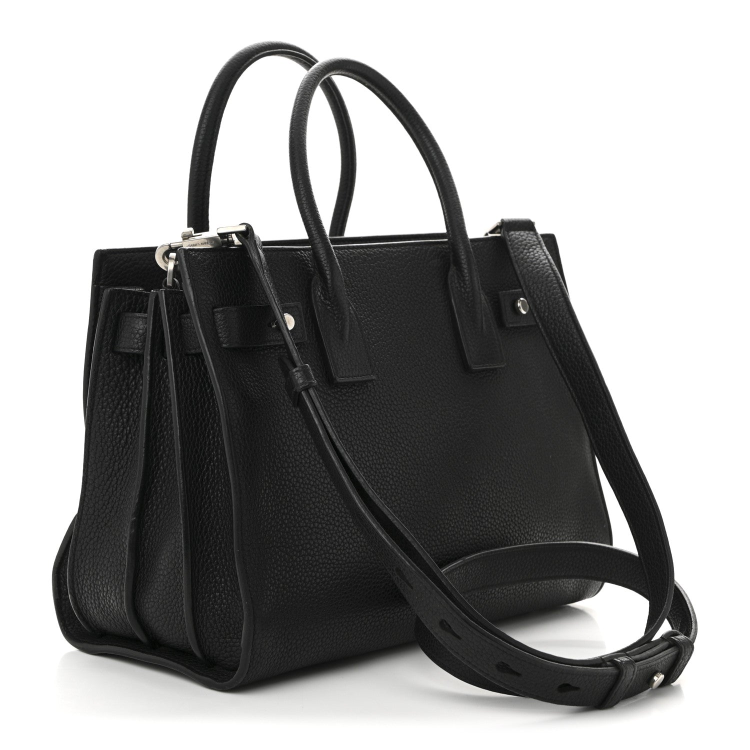 Saint Laurent Grained Calfskin Baby Sac De Jour Souple Black 3 of 10