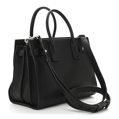 Saint Laurent Grained Calfskin Baby Sac De Jour Souple Black 3 of 10