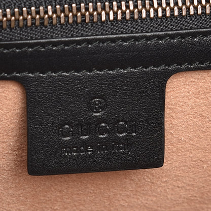 Gucci Calfskin Bamboo Trapuntata Queen Margaret Top Handle Bag Mystic White Black 6 of 8