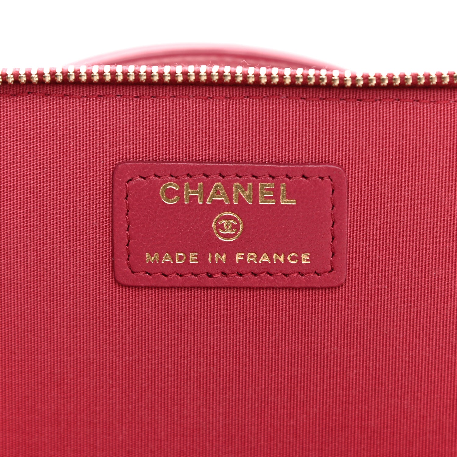 Chanel Lambskin Quilted Small Top Handle Vanity Case With Chain Dark Pink 6 of 11