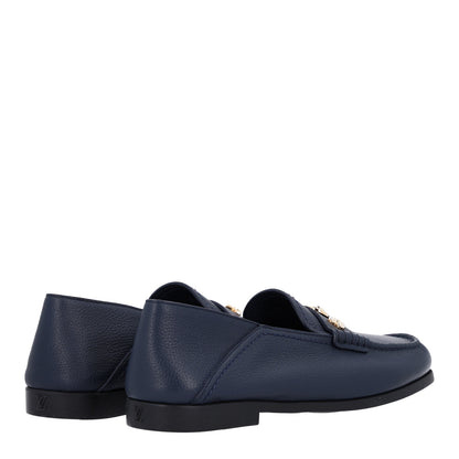 Louis Vuitton Grained Calfskin Ivy Loafers 40.5 Navy Blue 5 of 10