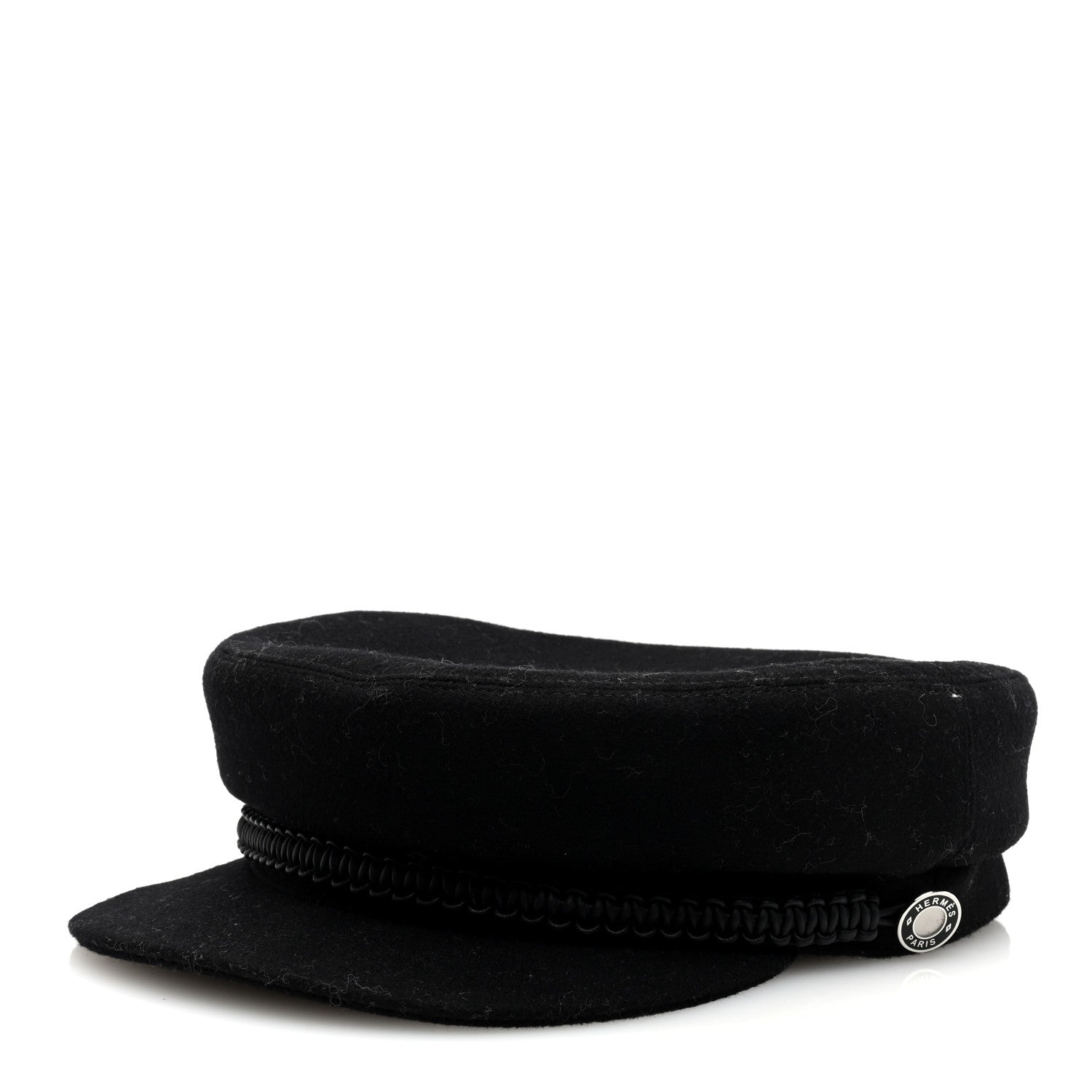 Hermes Cashmere Womens Deauville Cap 58 Black 1 of 8