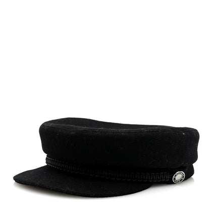 Hermes Cashmere Womens Deauville Cap 58 Black 1 of 8