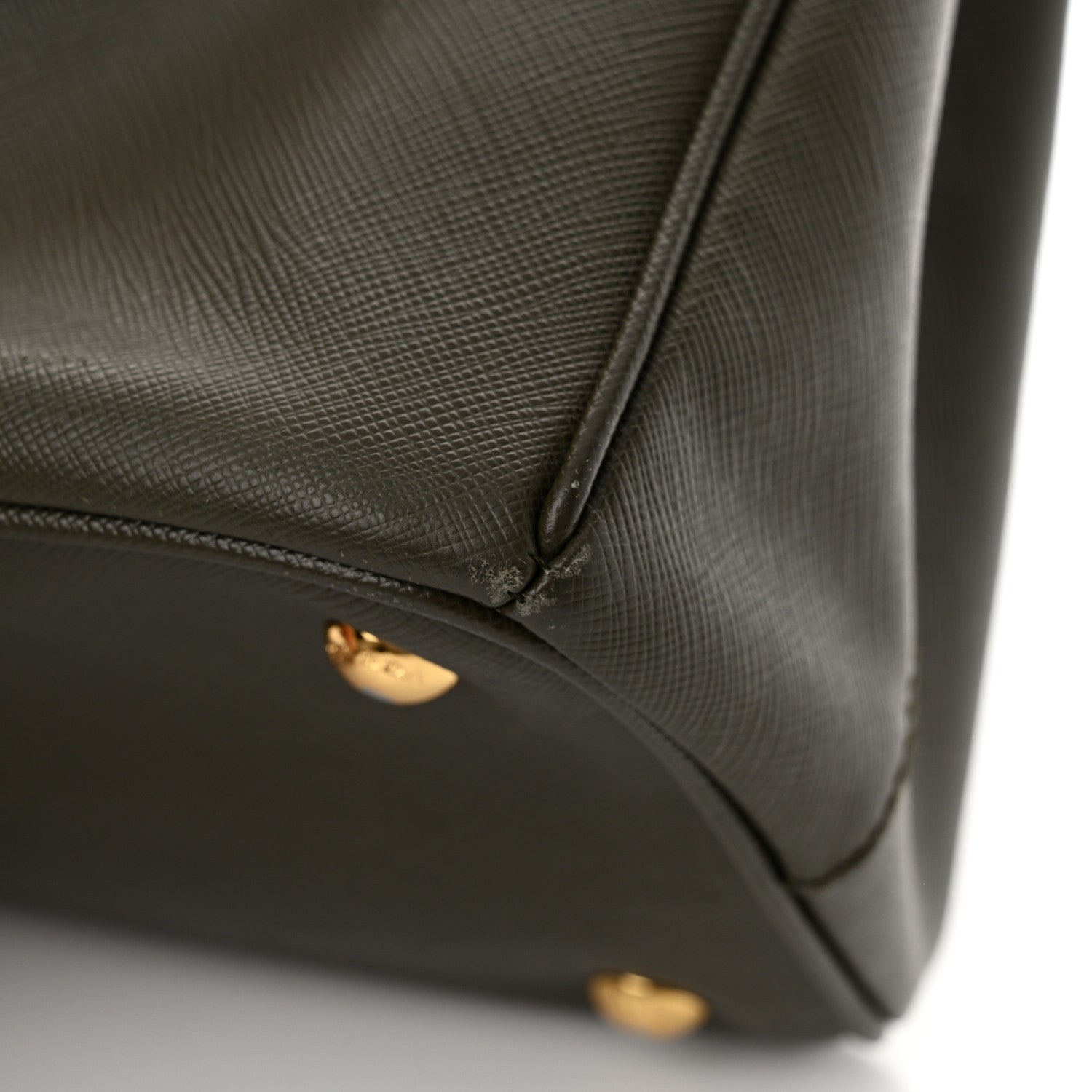 Prada Saffiano Lux Medium Tote Militare 13 of 14