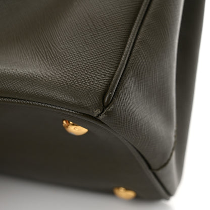 Prada Saffiano Lux Medium Tote Militare 13 of 14
