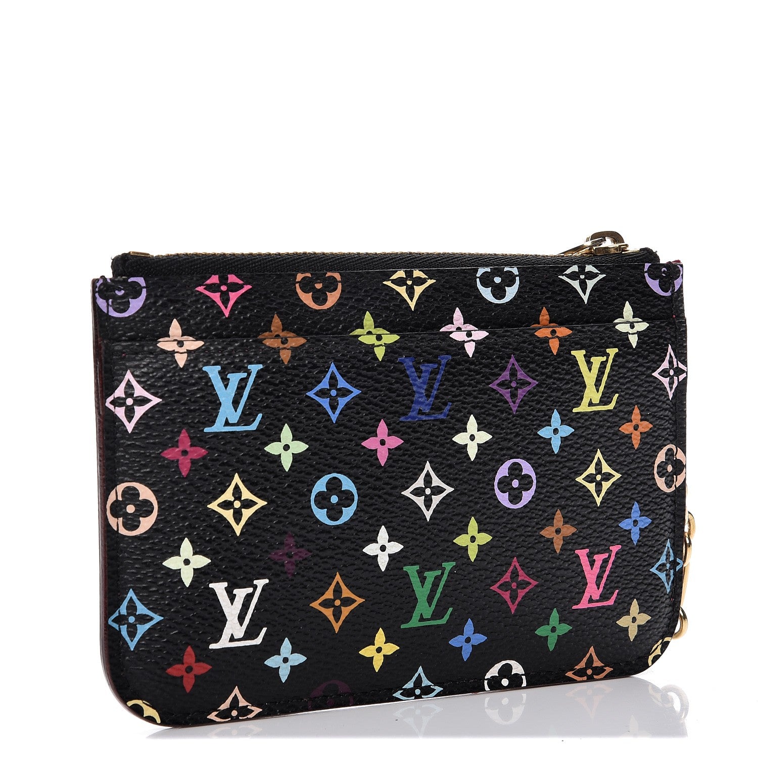 Louis Vuitton Monogram Multicolor Key Pouch Black Grenade 3 of 8