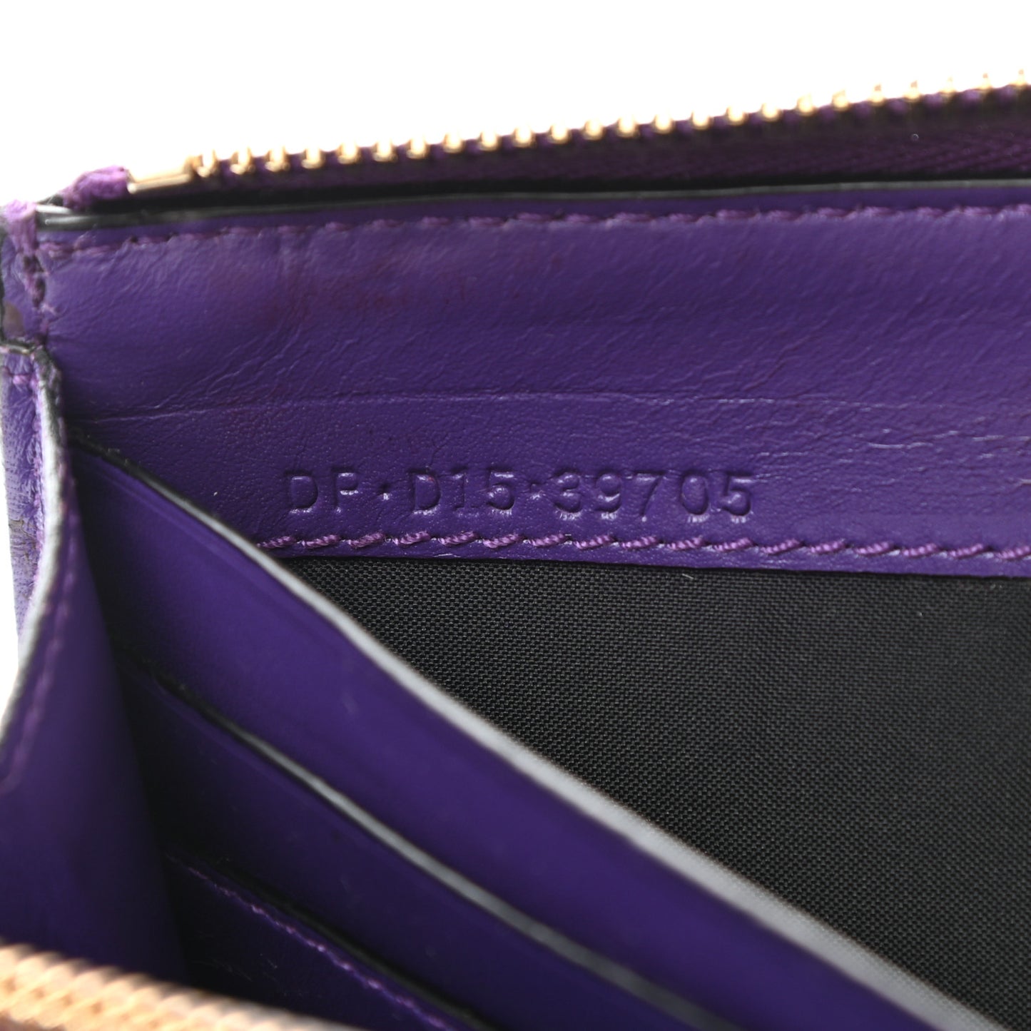 Calfskin Serpenti Zip Around Wallet Amethyst
