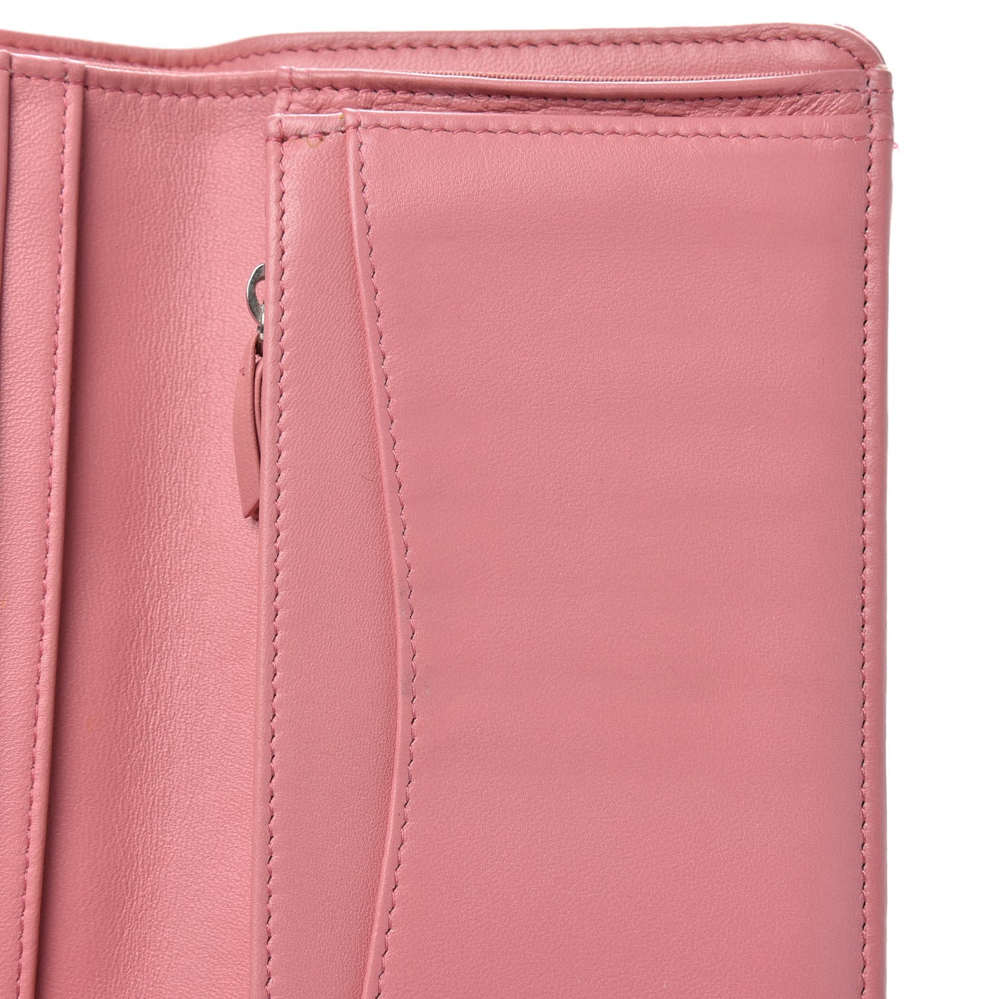 Lambskin Quilted Yen Wallet Pink