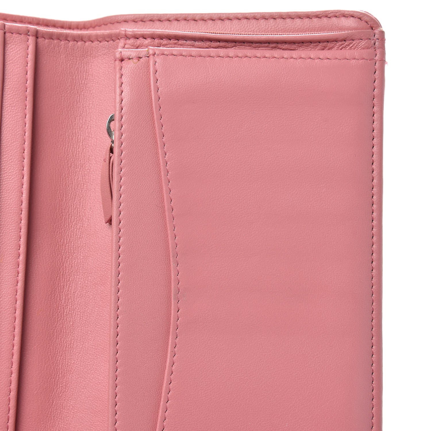 Chanel Lambskin Quilted Yen Wallet Pink 13 of 15