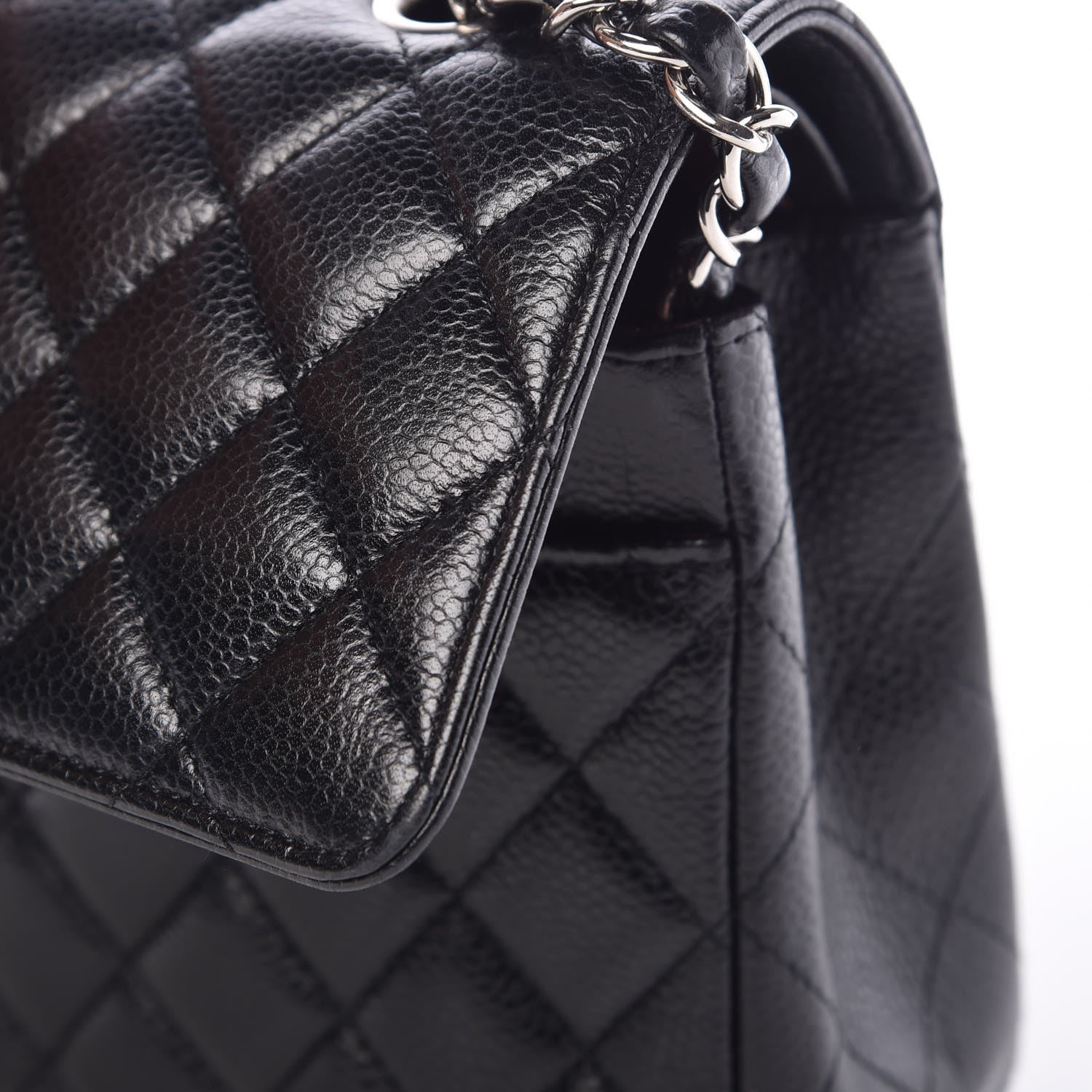 Chanel Caviar Quilted Medium Double Flap Black 13 of 18
