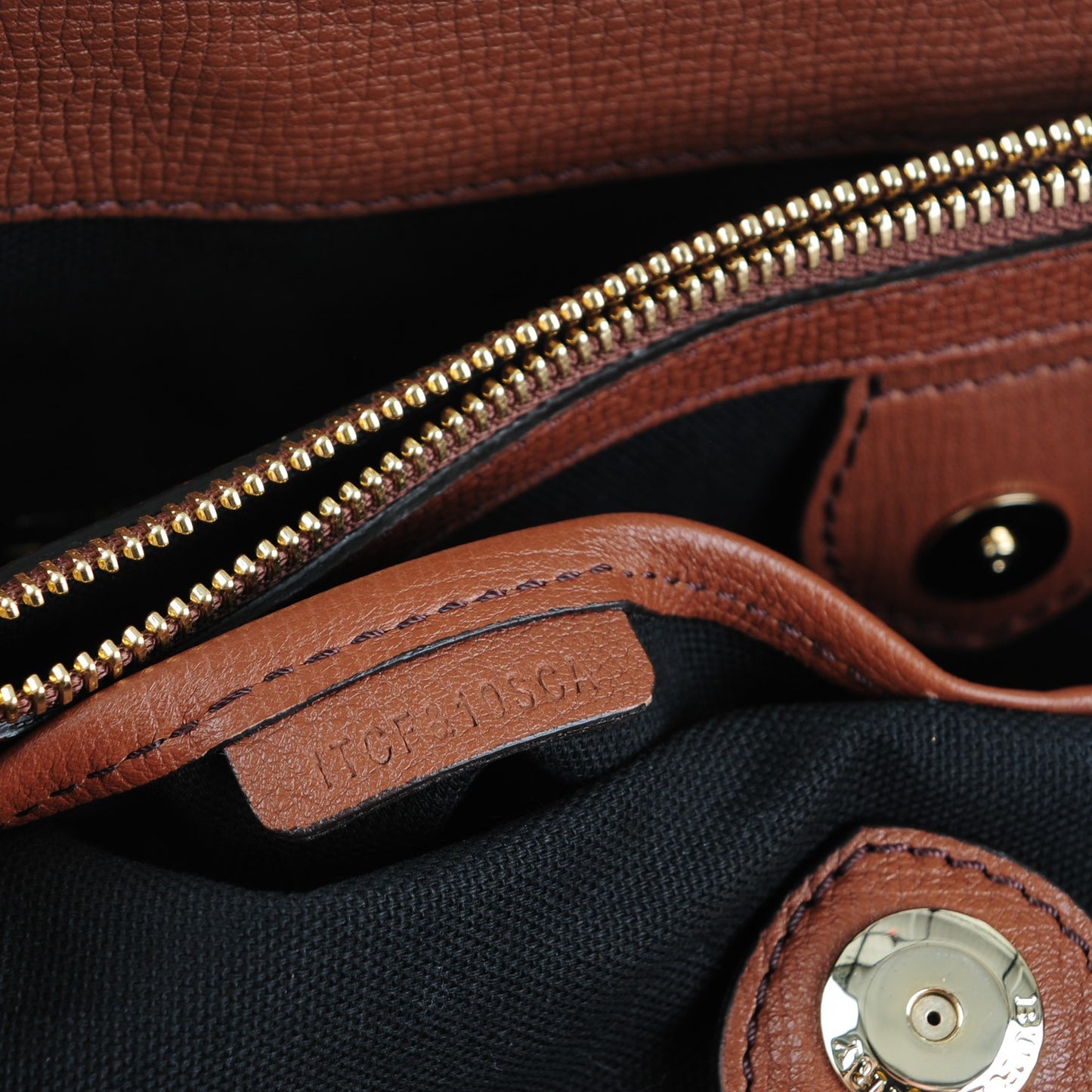 Grainy Calfskin House Check Medium Banner Tote Tan