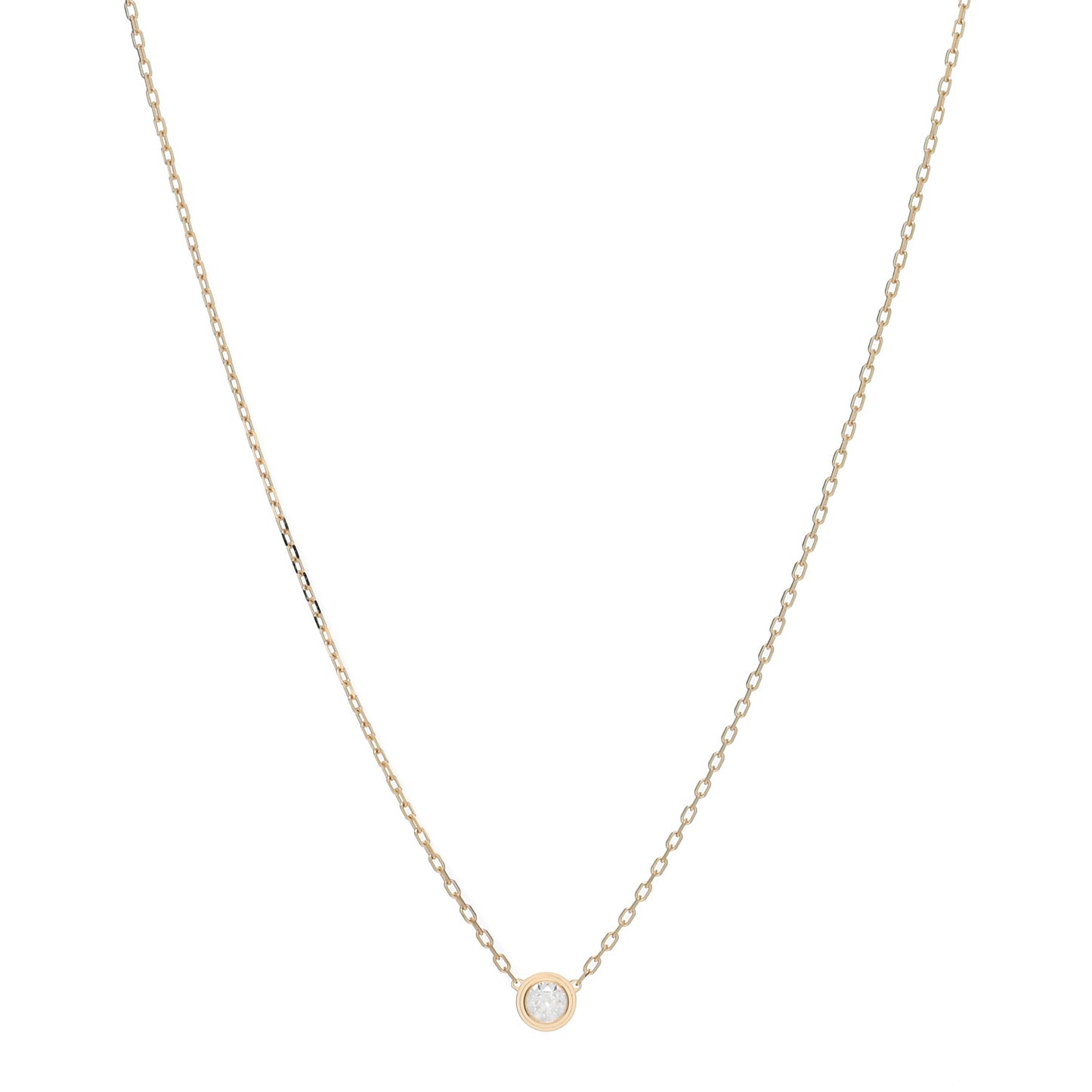 18K Yellow Gold Diamond LM D'Amour Pendant Necklace