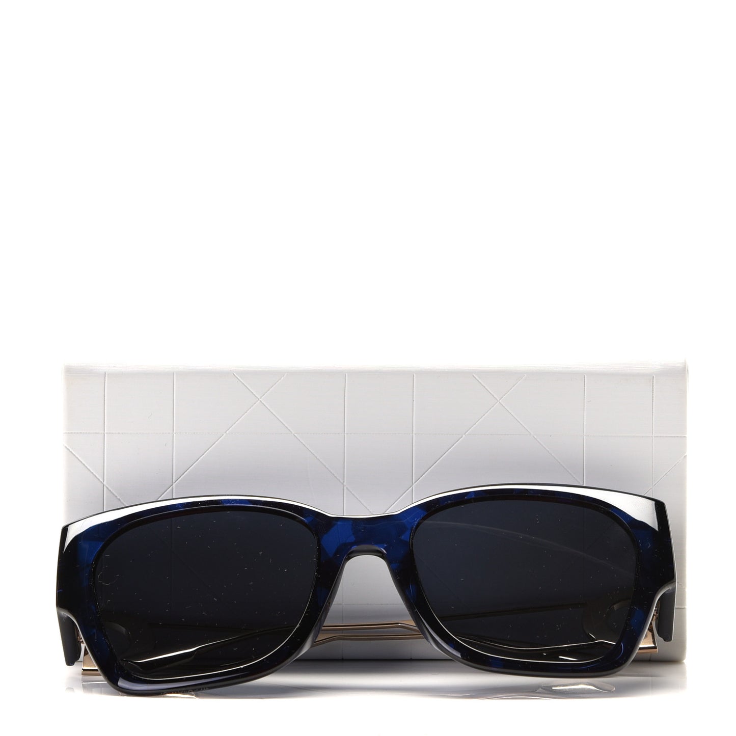 Acetate Rectangular 30 Montaigne 1 Sunglasses Blue