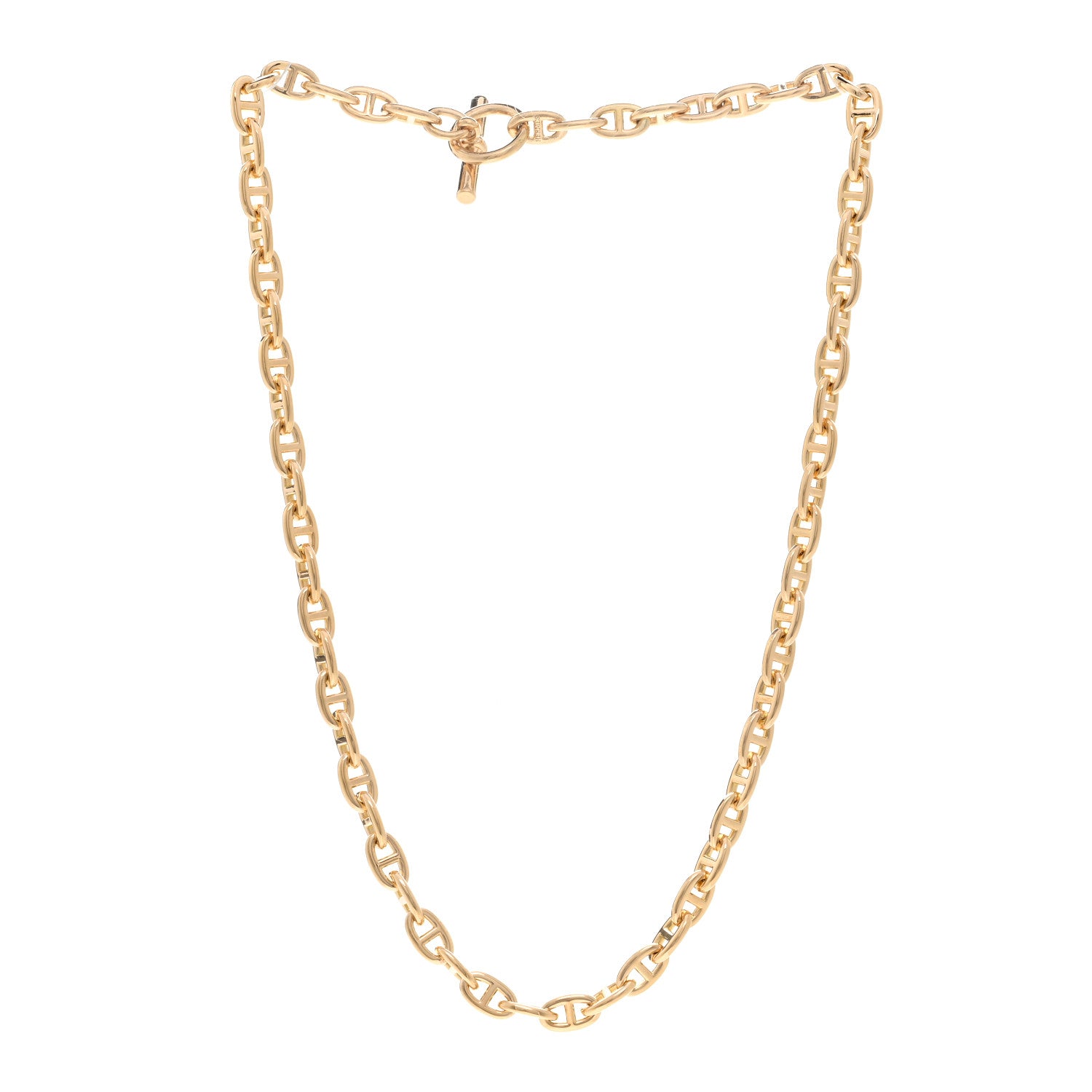 Hermes 18K Yellow Gold TPM Chaine D'Ancre Necklace 3 of 4