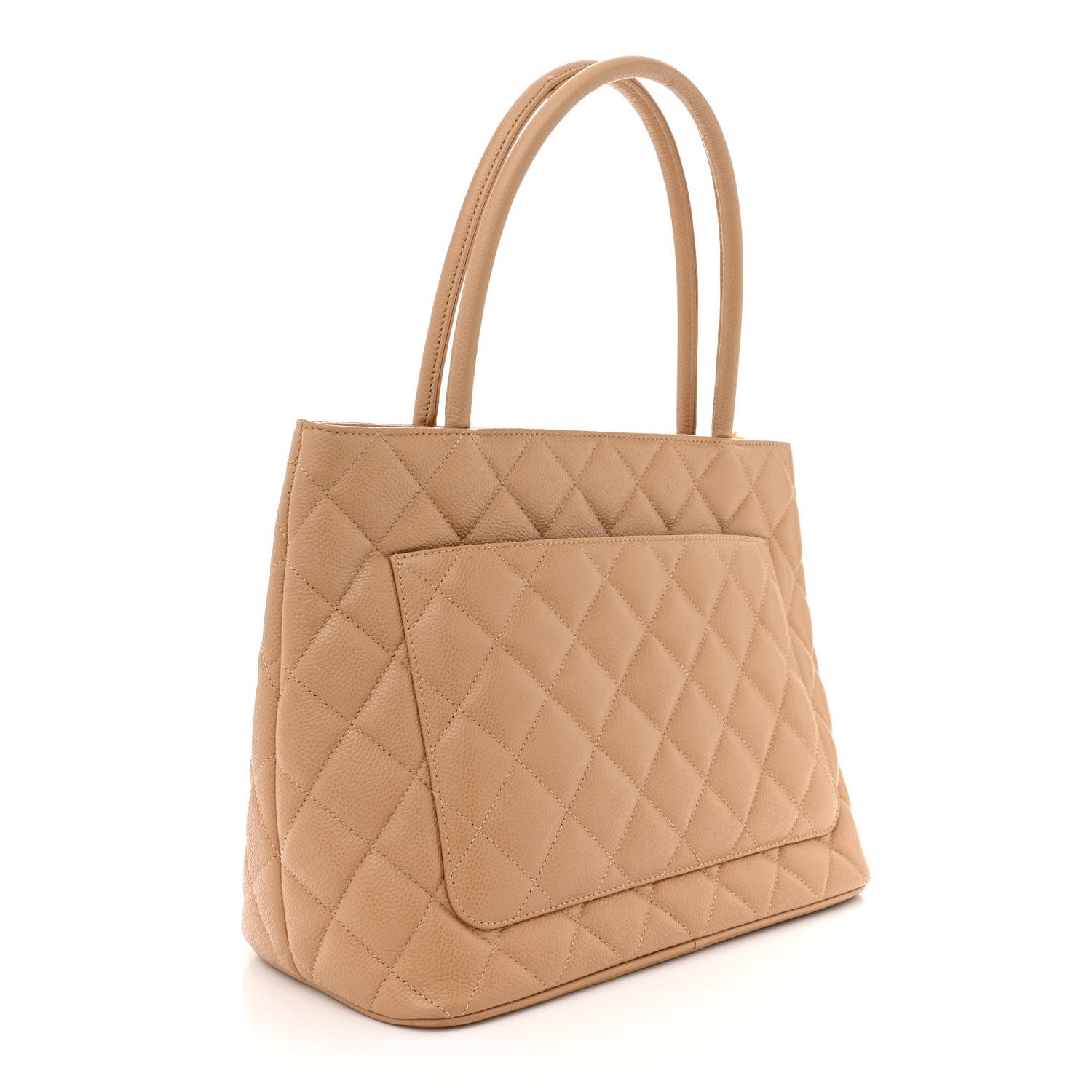 Chanel Caviar Quilted Medallion Tote Beige 3 of 11