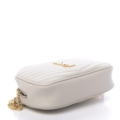 Saint Laurent Grain De Poudre Matelasse Monogram Mini Lou Camera Bag Crema Soft 4 of 10