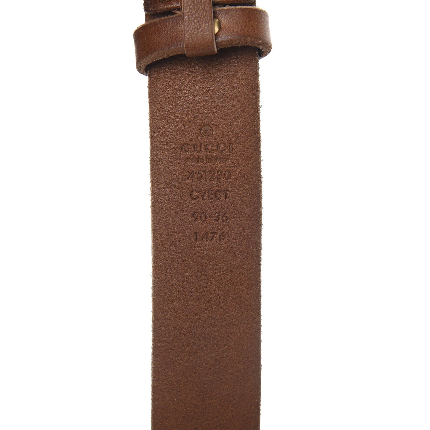 Calfskin Brass Feline Buckle Belt 90 36 Toscano