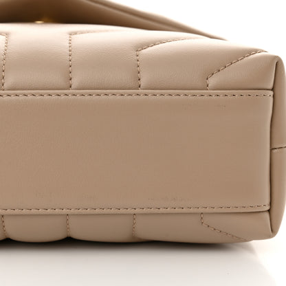 Saint Laurent Calfskin Y Quilted Monogram Toy Loulou Crossbody Bag Dark Beige 11 of 11