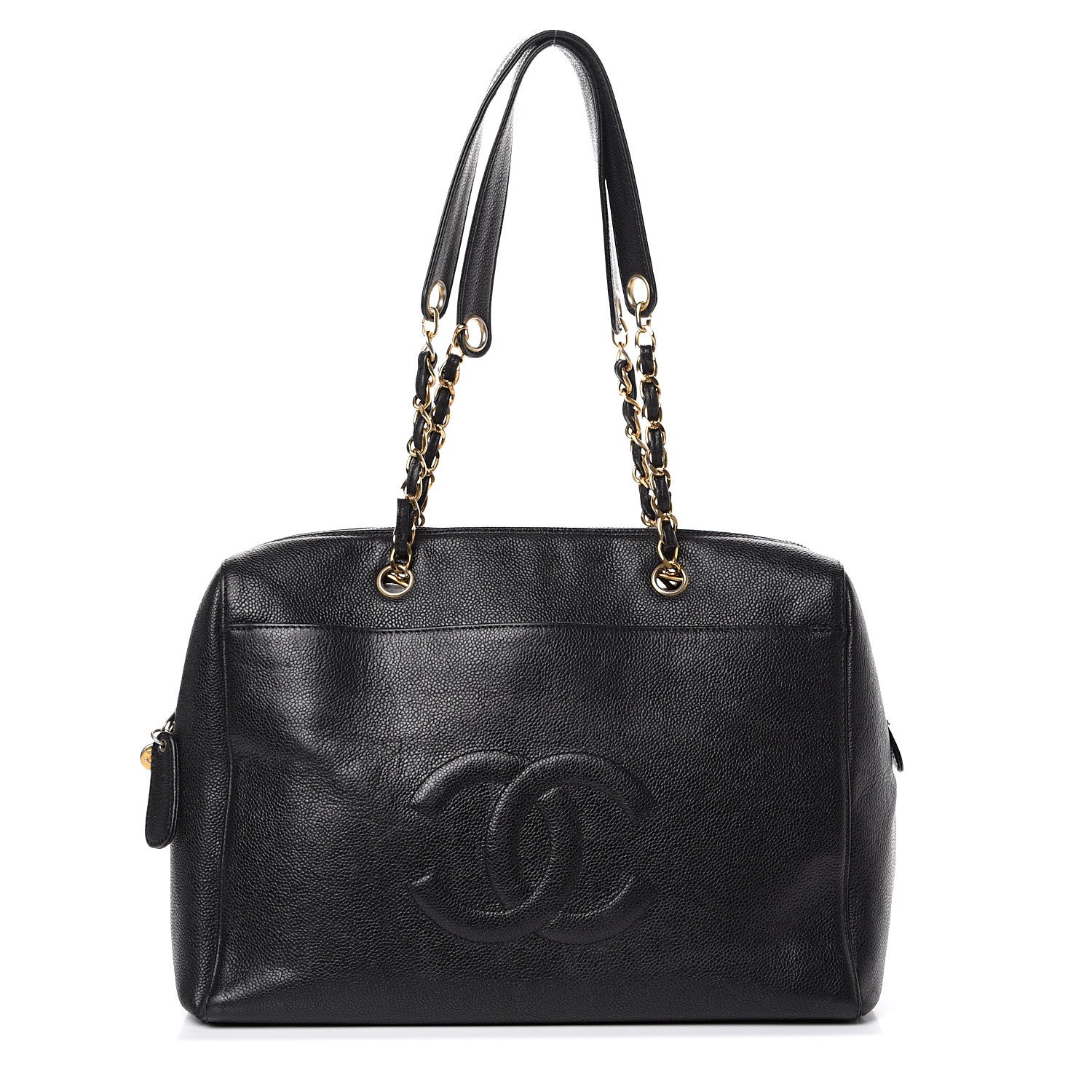 Chanel Caviar Large CC Shoulder Bag Black 1 of 12