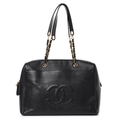 Chanel Caviar Large CC Shoulder Bag Black 1 of 12