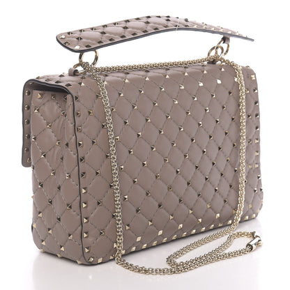 Valentino Garavani Nappa Large Rockstud Spike Shoulder Bag Clay 2 of 11