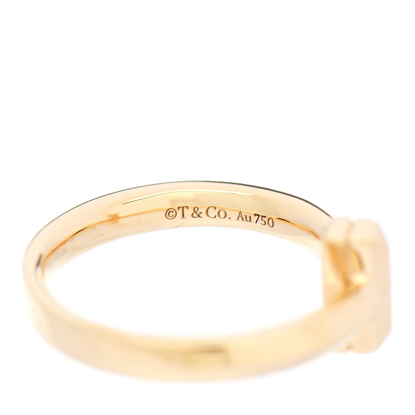 18K Yellow Gold Diamond T T1 Ring 49 5