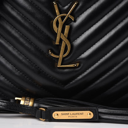Saint Laurent Calfskin Matelasse Monogram Lou Camera Bag Black 9 of 10