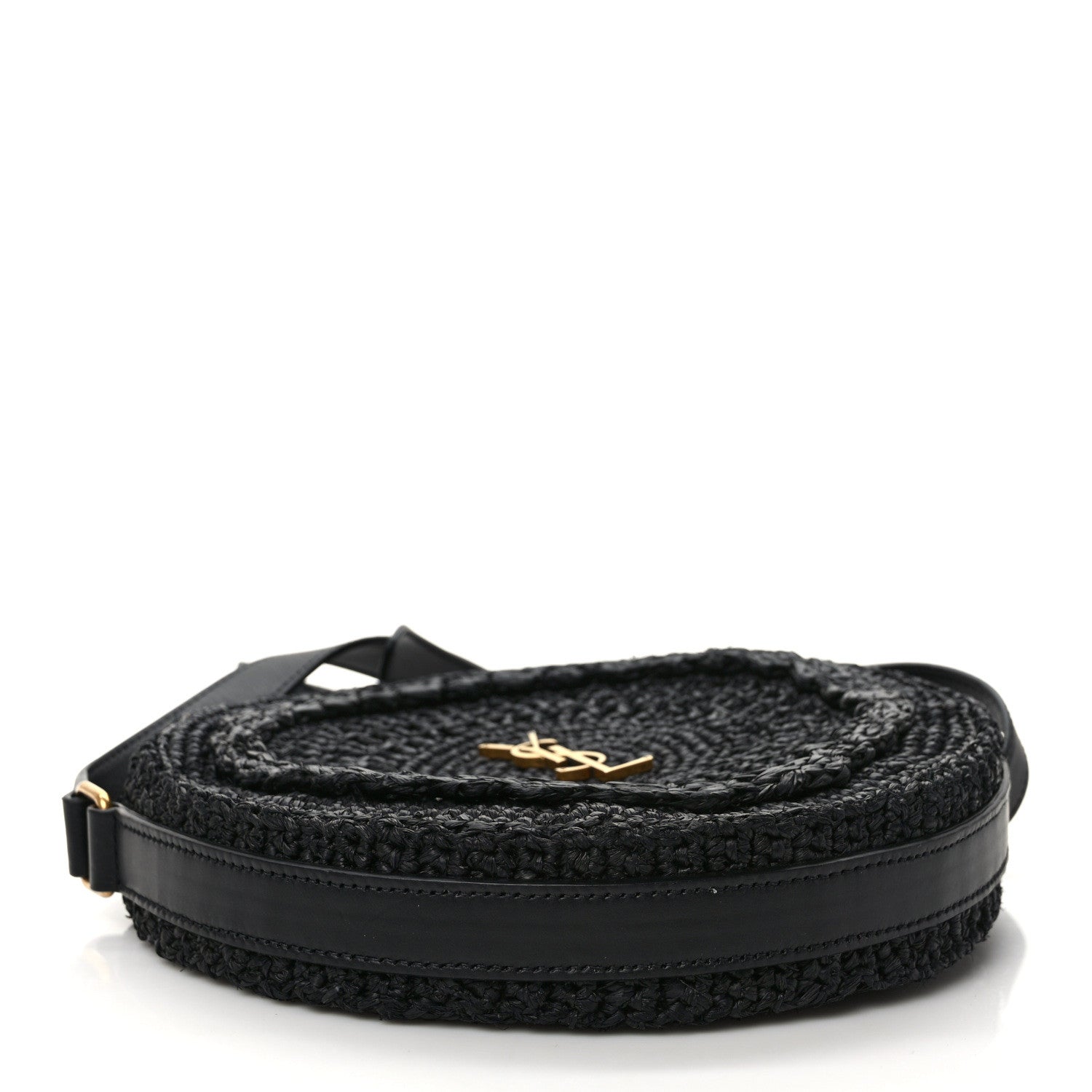 Saint Laurent Raffia Sac Round Black 4 of 8