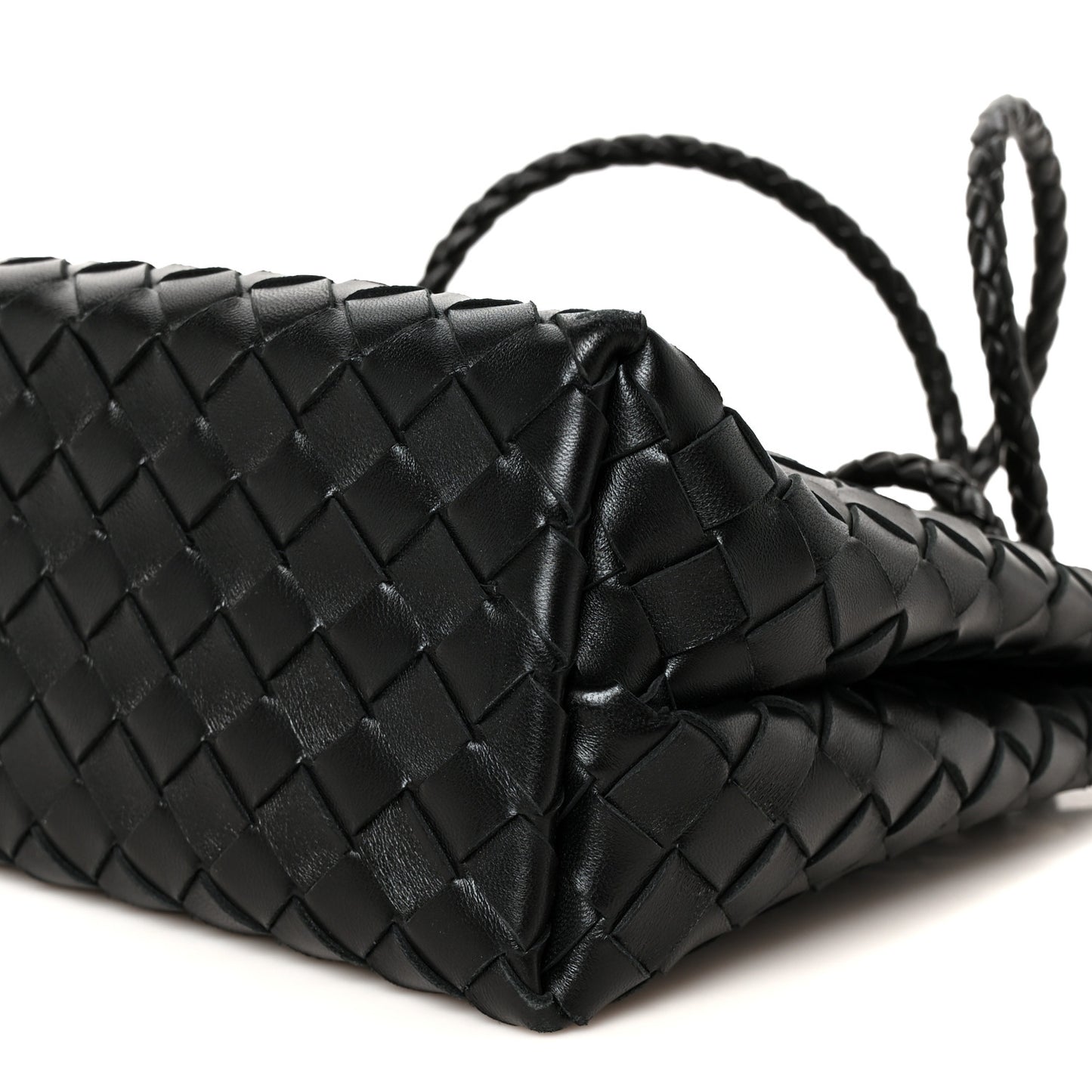 Nappa Intrecciato Small Andiamo Shoulder Bag Black