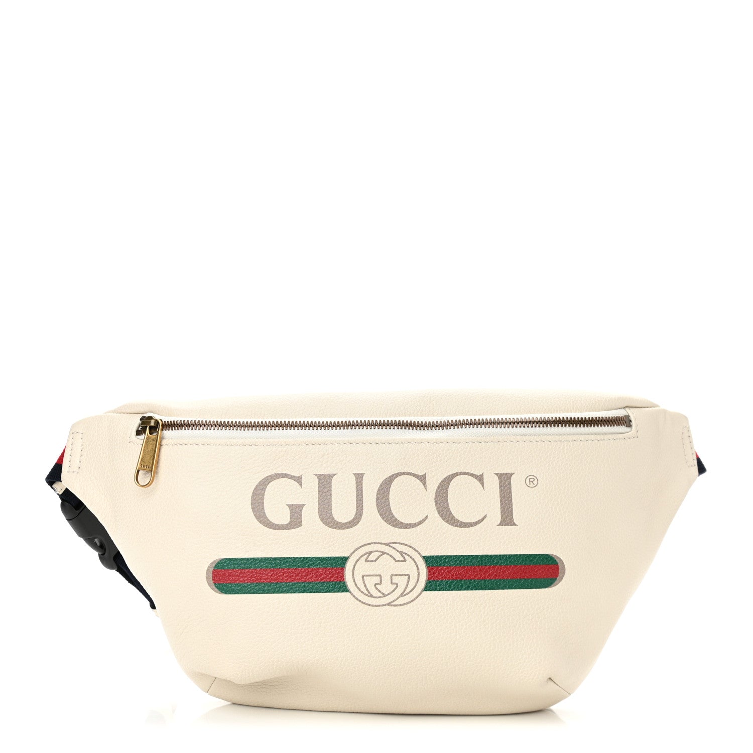 Gucci Grained Calfskin Logo Belt Bag White 1 of 10