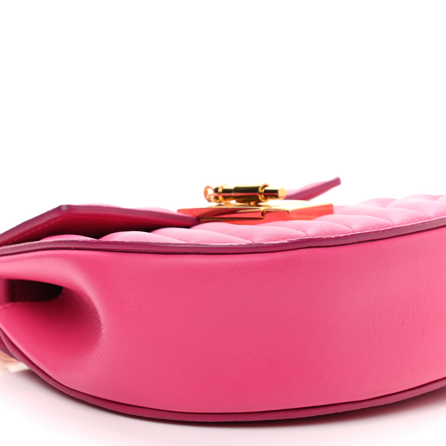 Chloe Calfskin Quilted Mini Drew Bijou Shoulder Bag Fuchsia Rose 7 of 8