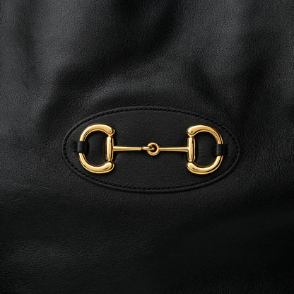 Gucci Calfskin Large Horsebit 1955 Tote Bag Black 7 of 9