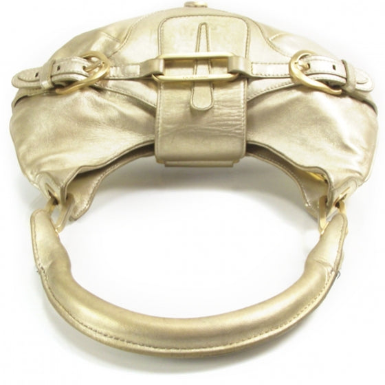 Leather Tulita Hobo Gold