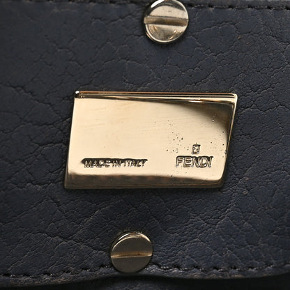 Fendi Crinkled Lambskin Mia Tote Blue 6 of 10