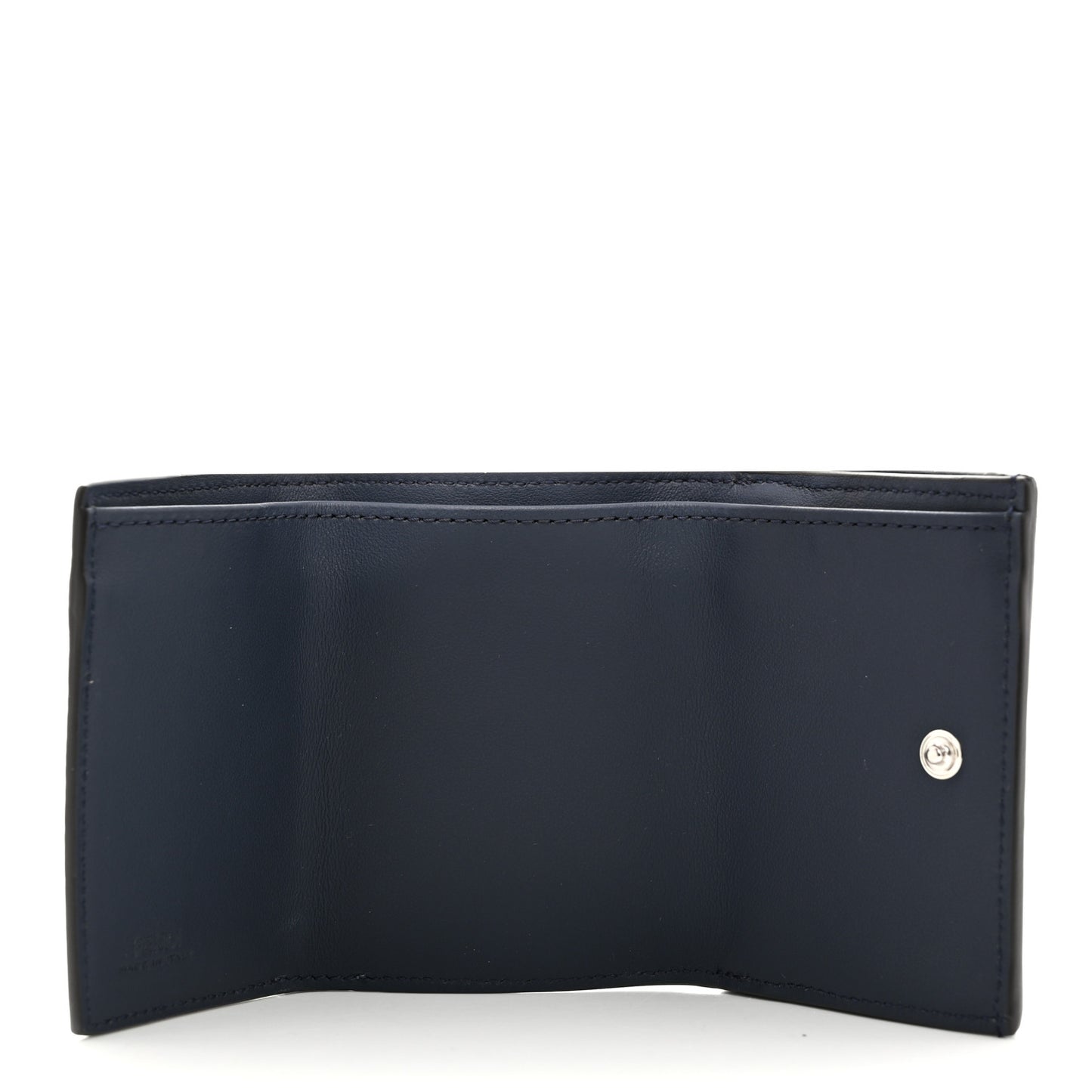 Cuoio Romano Vitello Grace Micro Peekaboo Tri-Fold Wallet Mirto Dark Blue