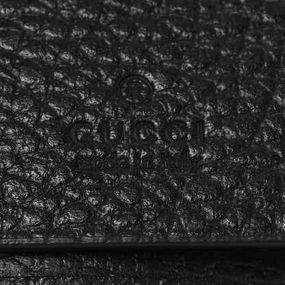 Gucci Pebbled Calfskin GG Marmont 6 Key Holder Black 6 of 8