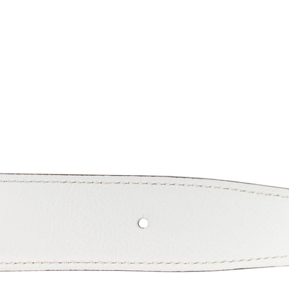 Hermes Epsom PVD Plated 32mm H Belt 80 Etoupe White 6 of 7