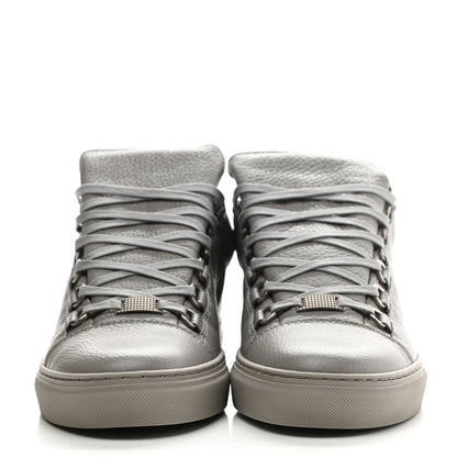 Balenciaga Grained Matte Calfskin Mens Low Top Sneakers 41 Gris Pyrite 2 of 9