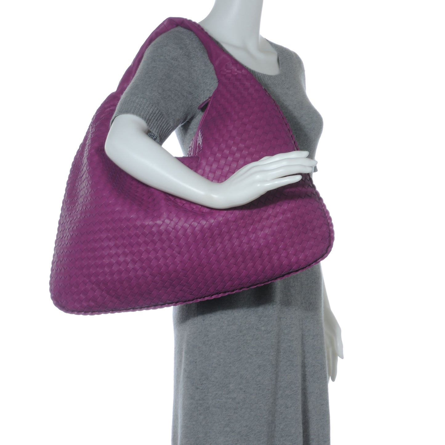 Nappa Intrecciato Maxi Veneta Hobo Orchid