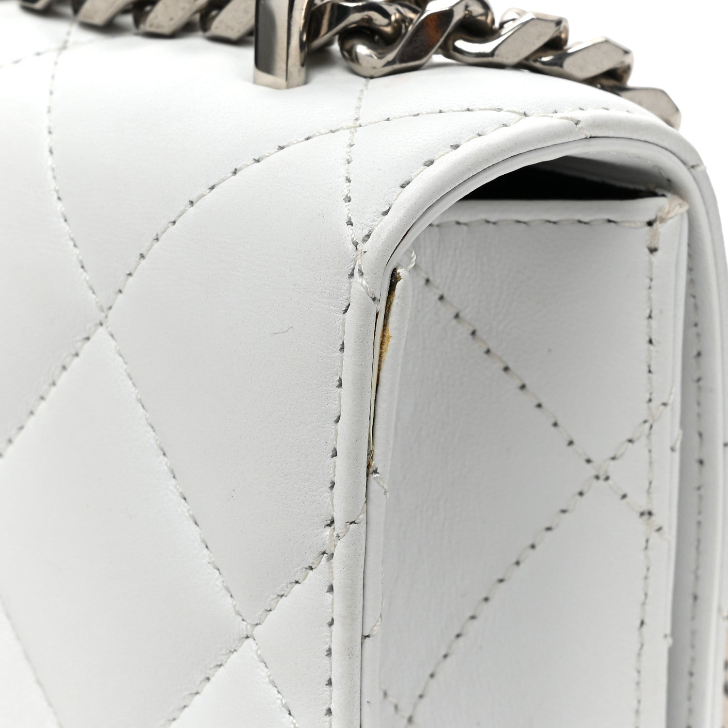 Alexander McQueen Lambskin Quilted Graffiti Skull Knuckle Crossbody White 15 of 15