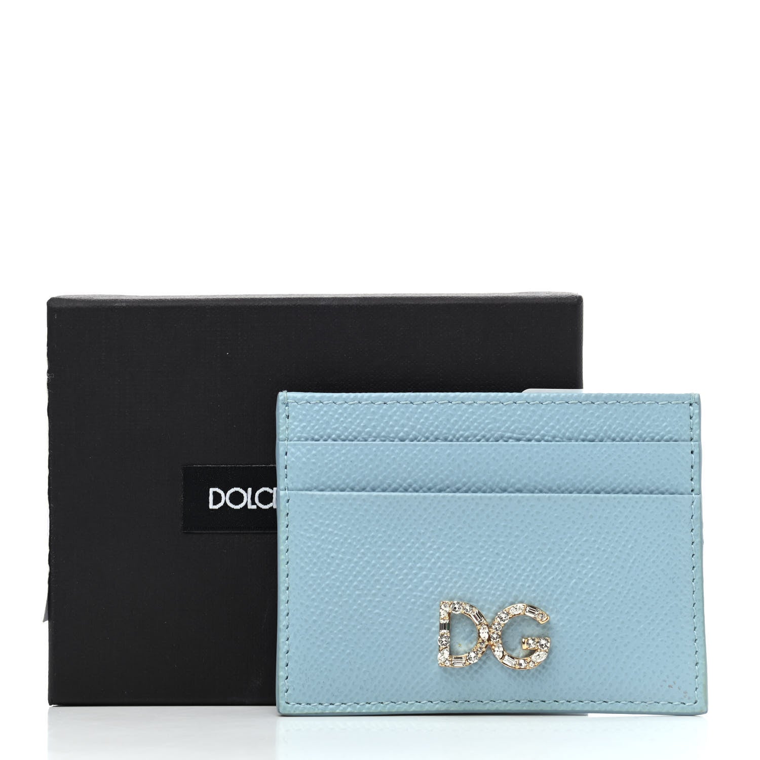 Dolce & Gabbana Dauphine Embellished Logo Card Holder Azzurro 8 of 8