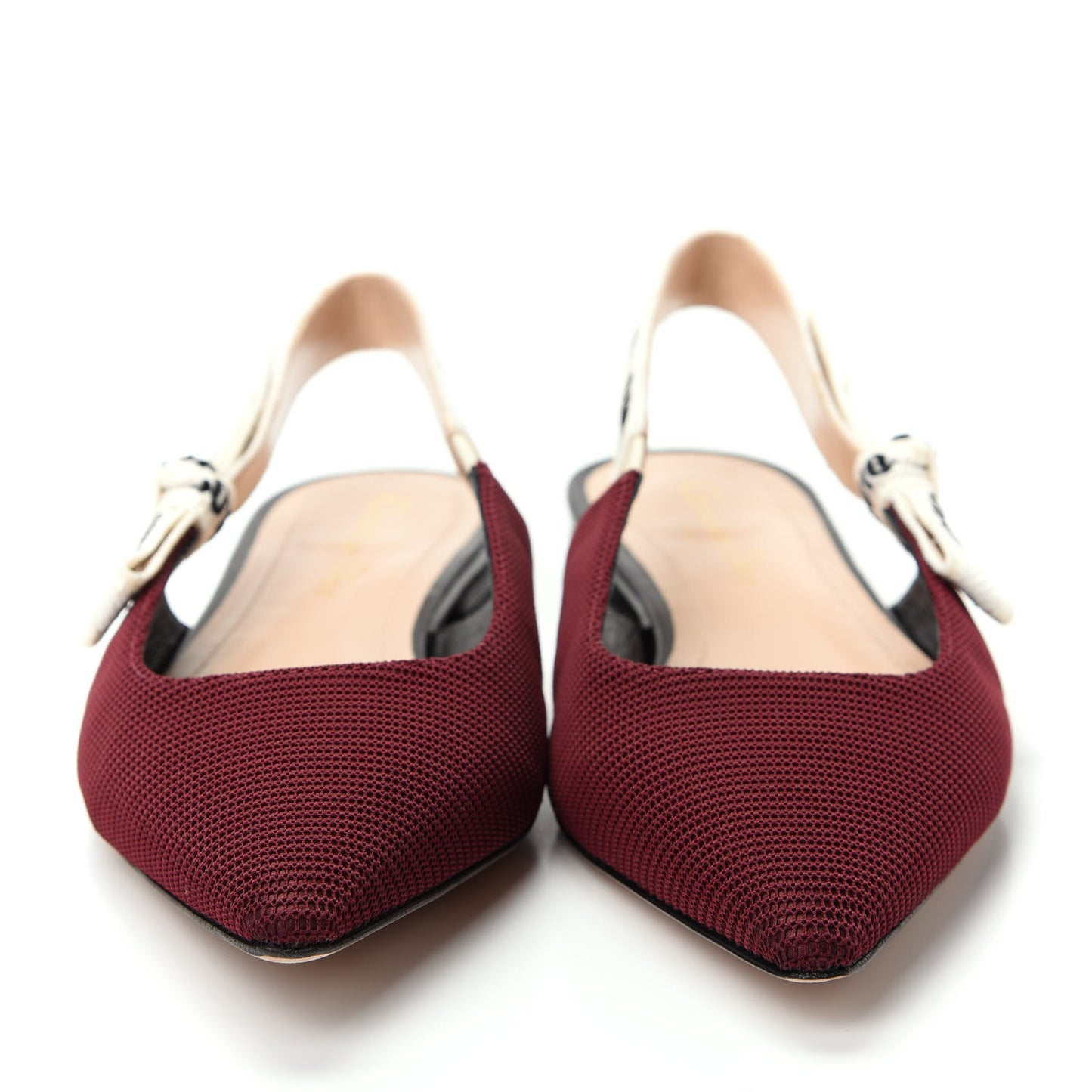 Technical Canvas Ribbon J Adior Sling-Back Ballet Flats 38.5 Rouge Black