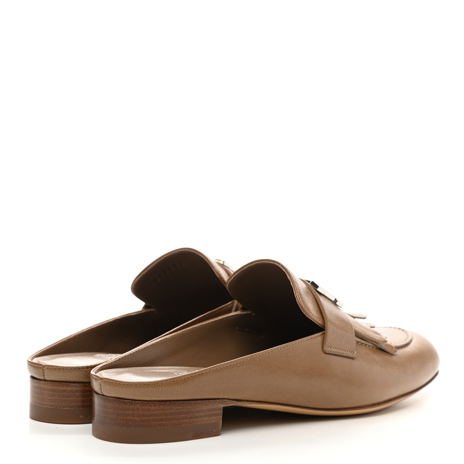 Hermes Goatskin Rivoli Mules 37.5 Havane 4 of 9