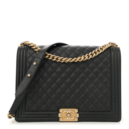 Chanel Caviar Quilted Large Boy Flap Black 1 of 17